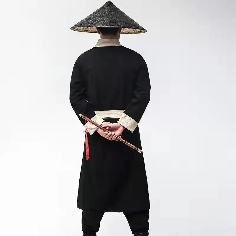 Màu Xám Đen Hinese Thanh Kiếm Full Đường Hanfu Nam Trung Quốc Truyền Thống Áo Dành Cho Nam Trung Quốc Trang Phục