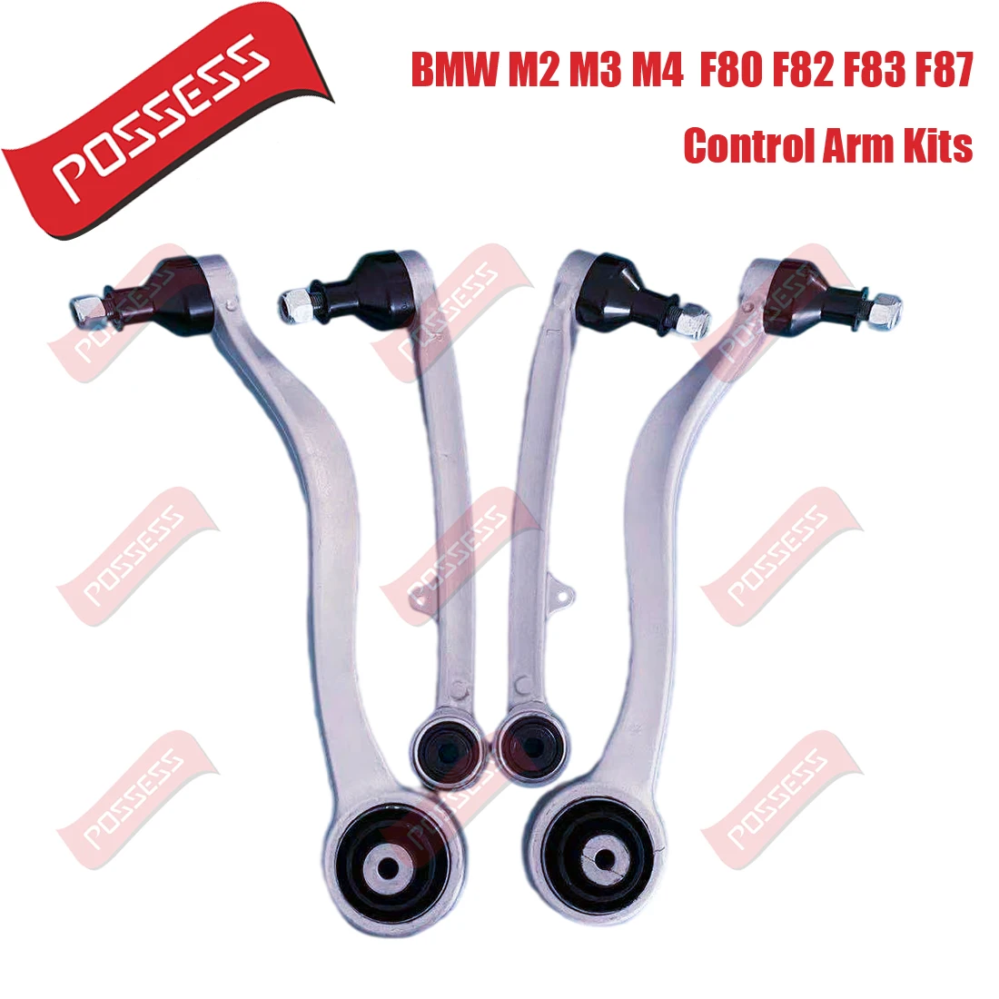 4 Pieces Front Lower Suspension Control Arm Kits  For BMW M2 M3 M4 F80 F82 F83 F87 2014-/,OE 31122284529/530/531/532