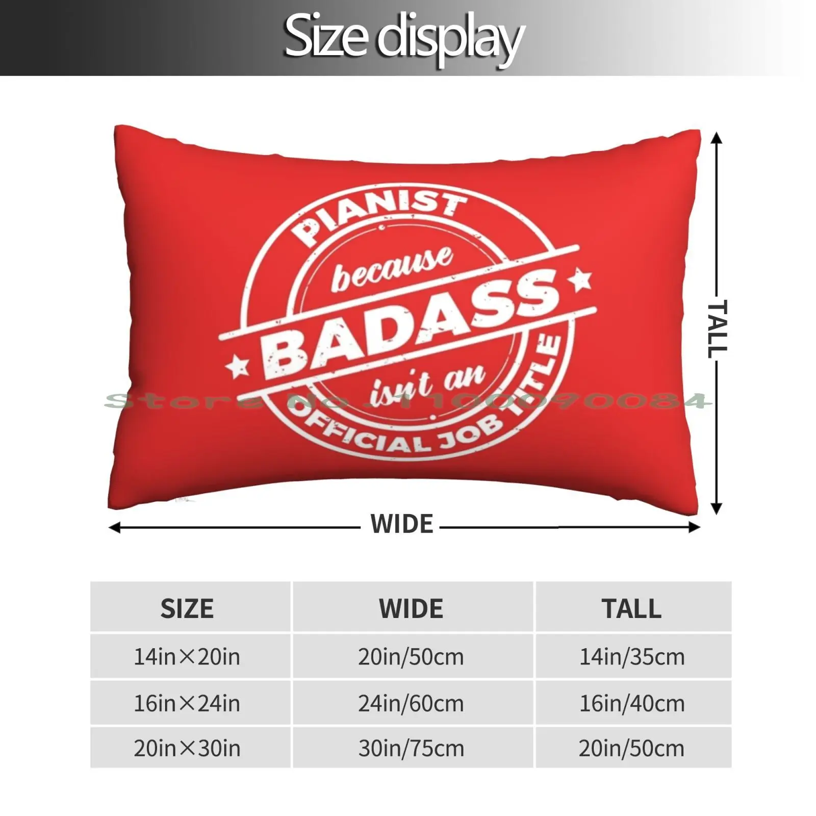 Pianist Because Badass Isnt An Official Job Title | Piano Lover | Pianist | Rough Pillow Case 20x30 50*75 Sofa Bedroom Maton