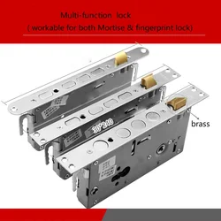 Mortise Fingerprint Door Lock Body, Hardware Segurança, Multi-função Parte, 24*280 (90mm de profundidade)