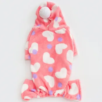 Soft Dog Jumpsuit Autumn Winter Pet Pajamas for Small Puppy Dog Cats Flannel Pet Chihuahua Pug 4-legged Clothes Pet Dog Clothing 5