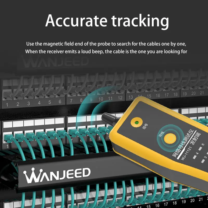 RJ45 RJ11 Tracker Network Cable Tester Detector Line Finder CAT5E CAT6 Patch Cable Telephone Wire Tracker