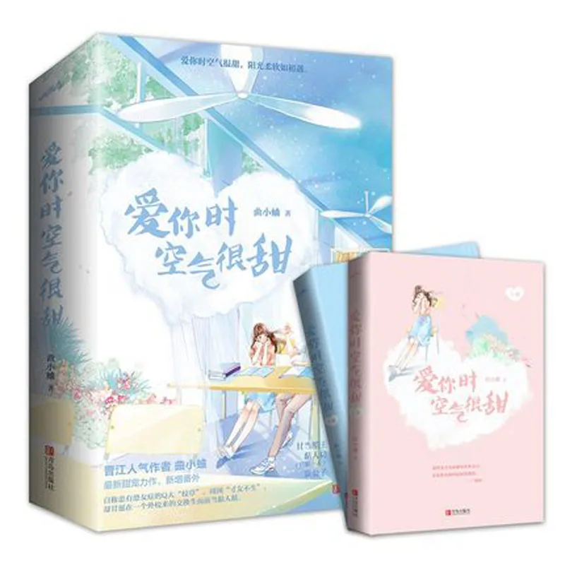 

2 pcs.set ai ni shi kong qi hen tian written by qu xiao qu Urban love campus novels Book