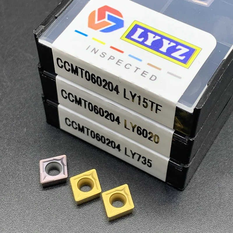 CCMT060204/08 LY15TF/LY735/LY6020 Externe Drehen Werkzeuge Hartmetall einfügen Drehmaschine cutter Werkzeug drehen einfügen
