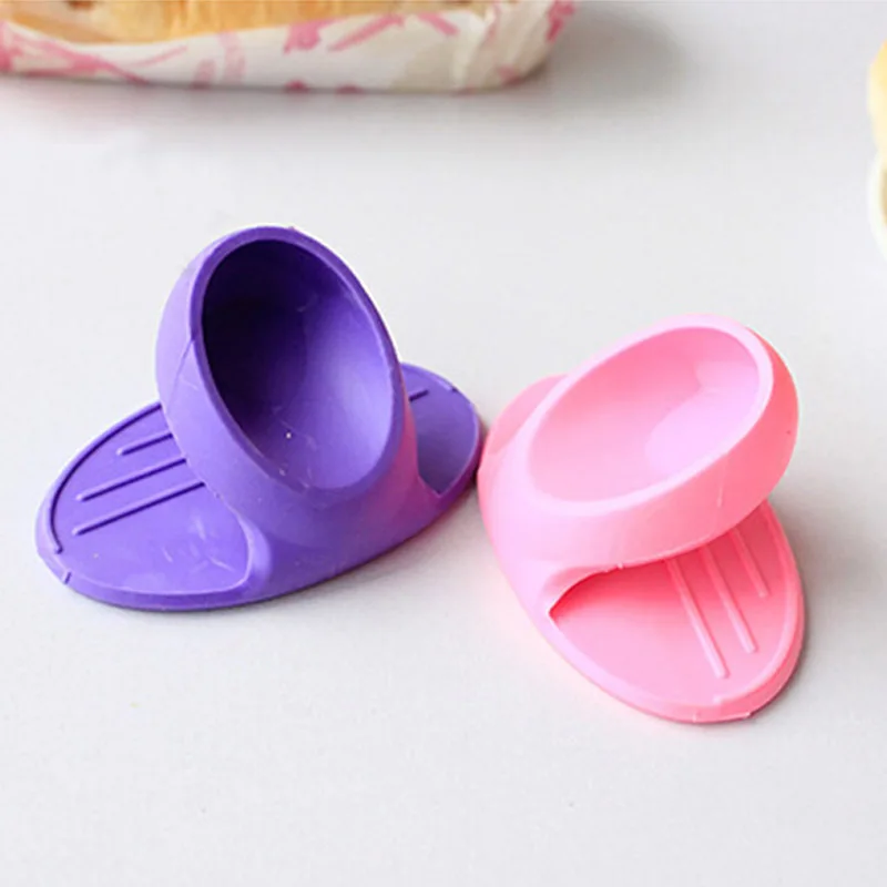 1PCS microwave oven mitts silicone holder for kitchen convenient insulated glove finger nonslip clips protect wise cook tools