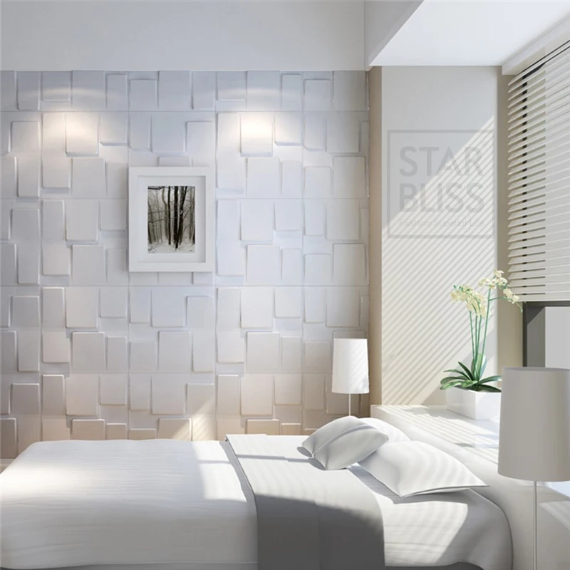 30cm Decor line 3D Wall Panel Relief Art Room wave Diamond Non self-adhesive waterproof tile 3D wall sticker Bathroom wall paper