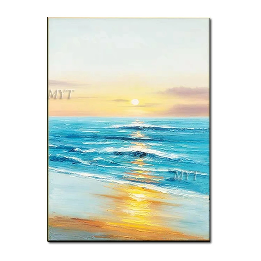 Sky And Sea At Different Timesabstract Oil Painting Modern Hand-painted Wall Art Living Room Picture Home Decoration Painting