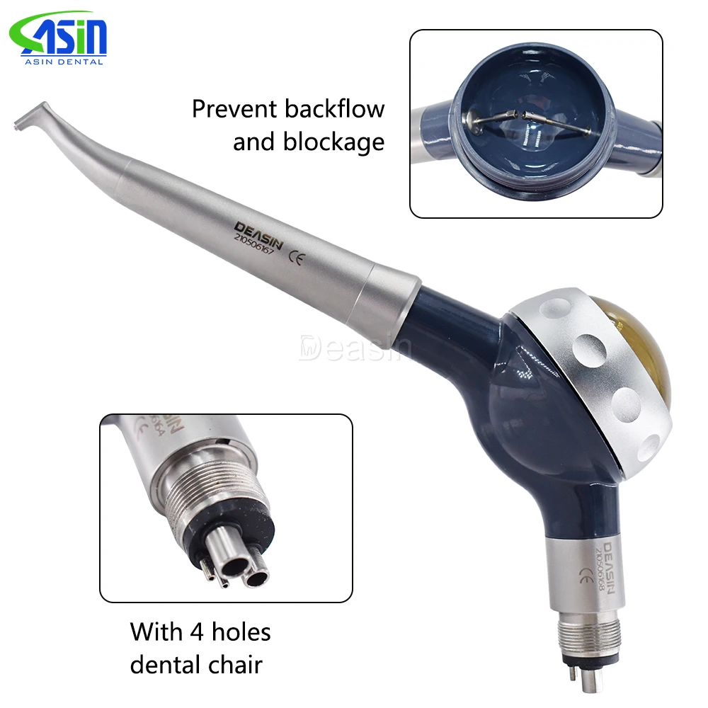 Dental air prophy polishing sandblasting machine air flow nozzle with stainless wteel body M4 oral hygiene tooth cleaning tools