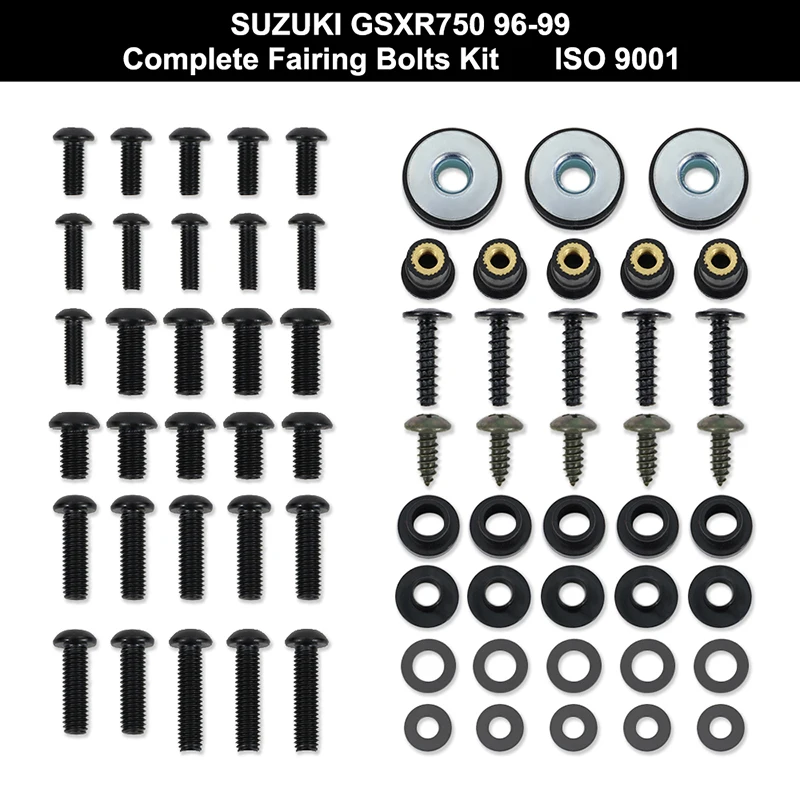 

Fit For Suzuki GSX-R 750 1996 1997 1998 1999 Motorcycle Complete Full Fairing Bolts Kit Fairing Clips Screw Stainless Steel