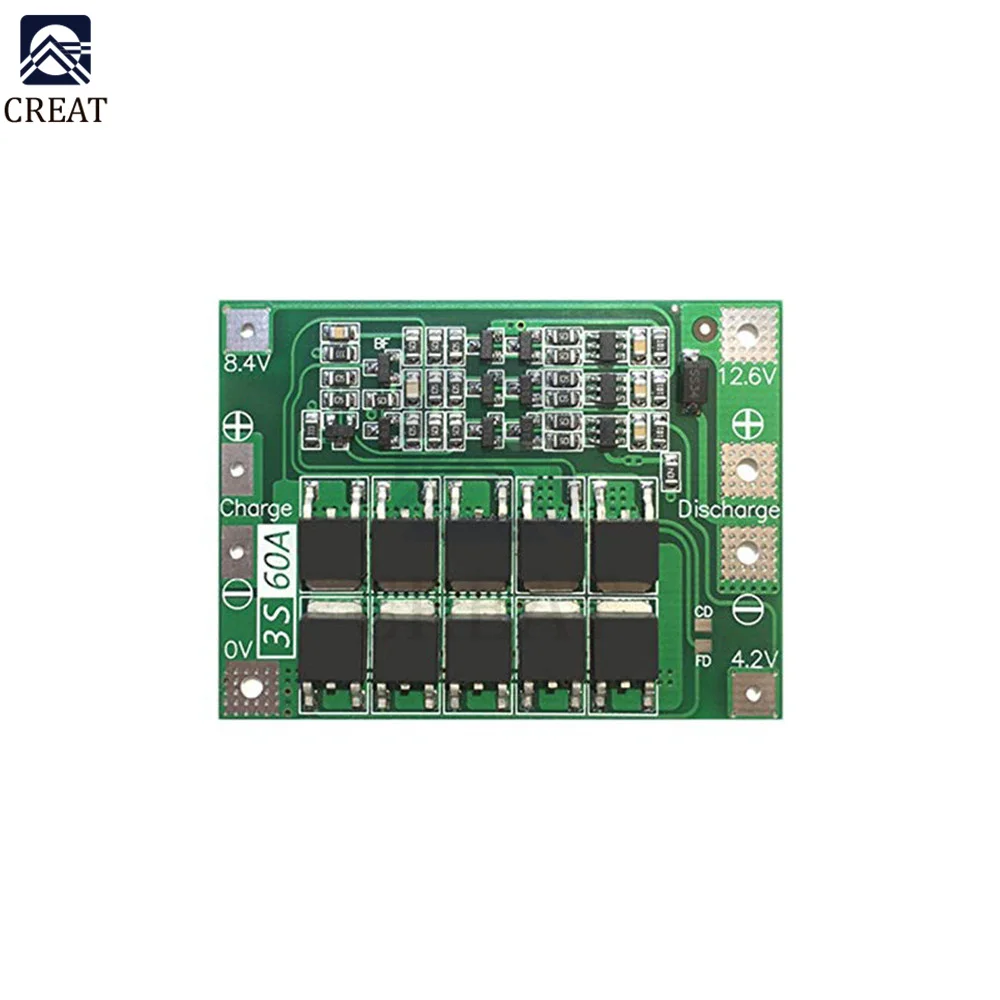 BMS 3S/4S  Li-ion Lithium Battery Charger Protection Board 12V/24V With Balancing 3S/4S 10/20/25/30/40/60A Bms Balancer Equalize