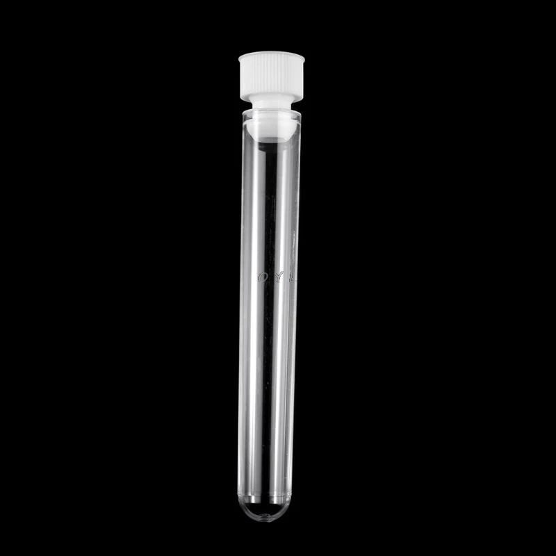 Hot Koop 10 Stks/pak 15X100Mm Transparant Plastic Test Tubes Lab Test Tool Met Schroefdop