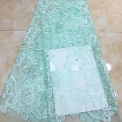 African Sequin Lace Fabric 2021 Women's High-quality Embroidery Nigeria Lace Fabric French Mesh Lace Fabric D38371