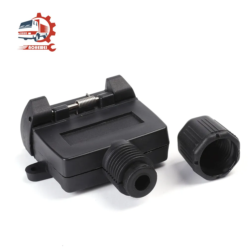 AOHEWEI 7 Pin Trailer Plug Socket Connector Couplings for Truck Lorry Caravan Car Towing Electronic Adapter Accessories