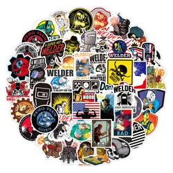 10/30/50pcs Welding Worker Stickers Cartoon Graffiti Stickers DIY Luggage Skateboard Fridge Car Guitar Phone Waterproof Stickers