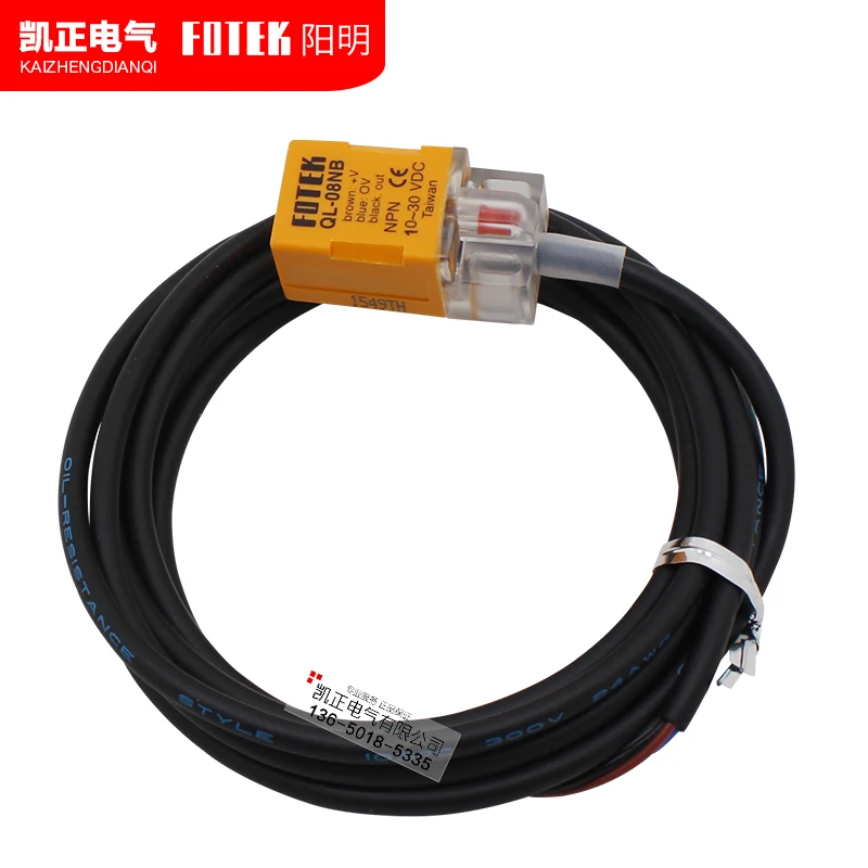 

Original authentic FOTEK Taiwan Yangming proximity switch QL-08NB NPN normally closed metal sensor QL08NB