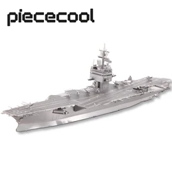 Piececool 3D Metal Puzzle Model Building Kits - Uss Enterprise CVN-65 Jigsaw Toy ,Christmas Birthday Gifts for Adults