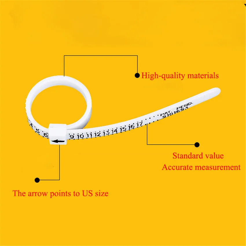 17mm Ring Measuring Ruler US Code Ruler Ring Measuring Tape Measures For Finger Size Ring Measuring Ruler Tester Ruler Tools