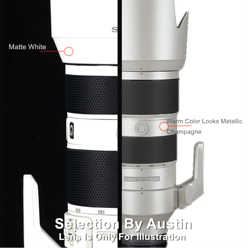 عدسة ملصق مائي الجلد لسوني FE 70-200 200-600 100-400 سيغما الجلد ملصق مائي حامي المضادة للخدش معطف التفاف غطاء ملصق