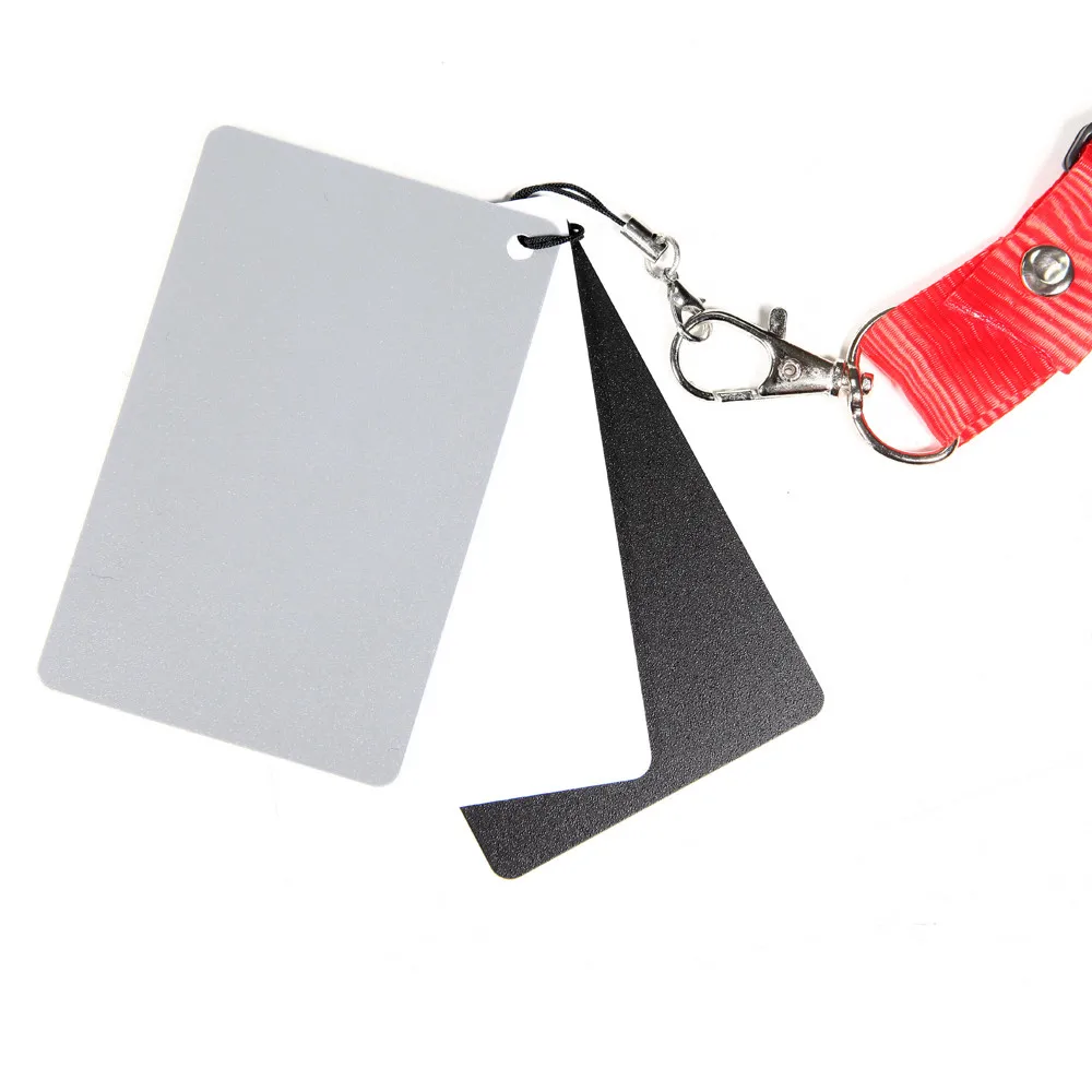 18% Grey Cards White Balance Card Set for Digital Photography with Neck Strap Color Correction Tool