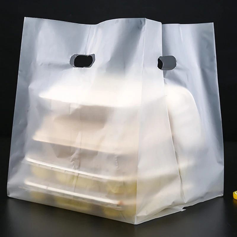 50Pcs/Lot Little Stars Food Plastic Bag Takeaway Packaging Bag Bread Dessert Tote Cake Bag Lunch Box Packaging Bag Transparent