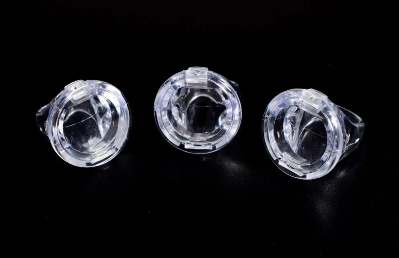 Transparente Tattoo Pigment Tinte Ring Tassen Wiederverwendbare Wimpern Verlängern Kleber Halter Container Mit Deckel Abdeckung Kappe Permanent Make-Up-Tools – Detail 4