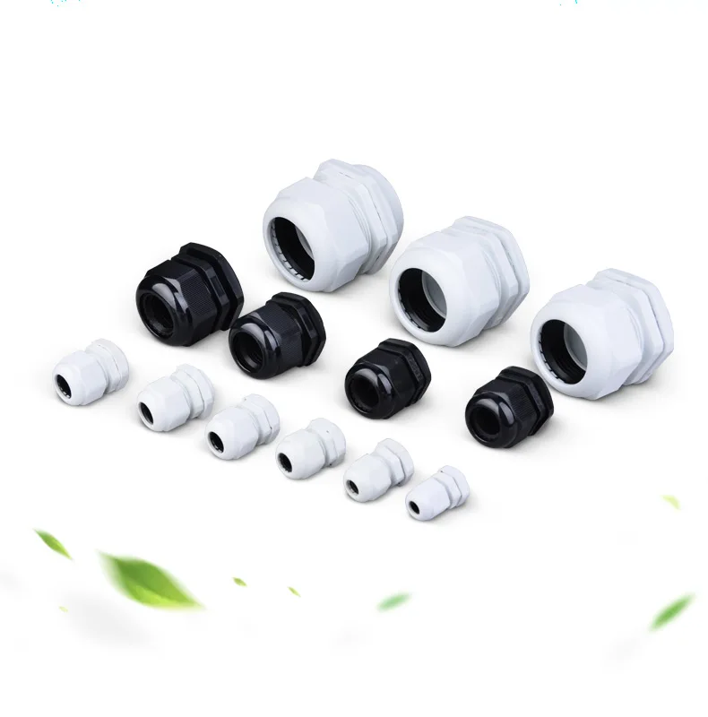 1pc Nylon Kabel verschraubung wasserdichter Stecker pg21/29/36/42/48/63 Eingang fester Draht ip68 Kunststoff weiß schwarz groß mehrere Größe – Detail 2