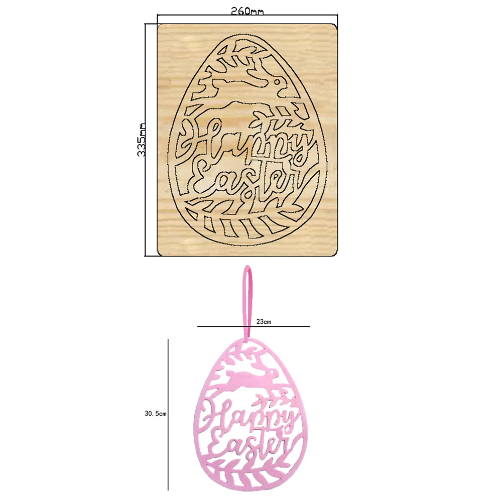 NEW Wooden cutting dies mold Easter Egg Bunny Scrapbook paper craft knife mould blade punch stencils