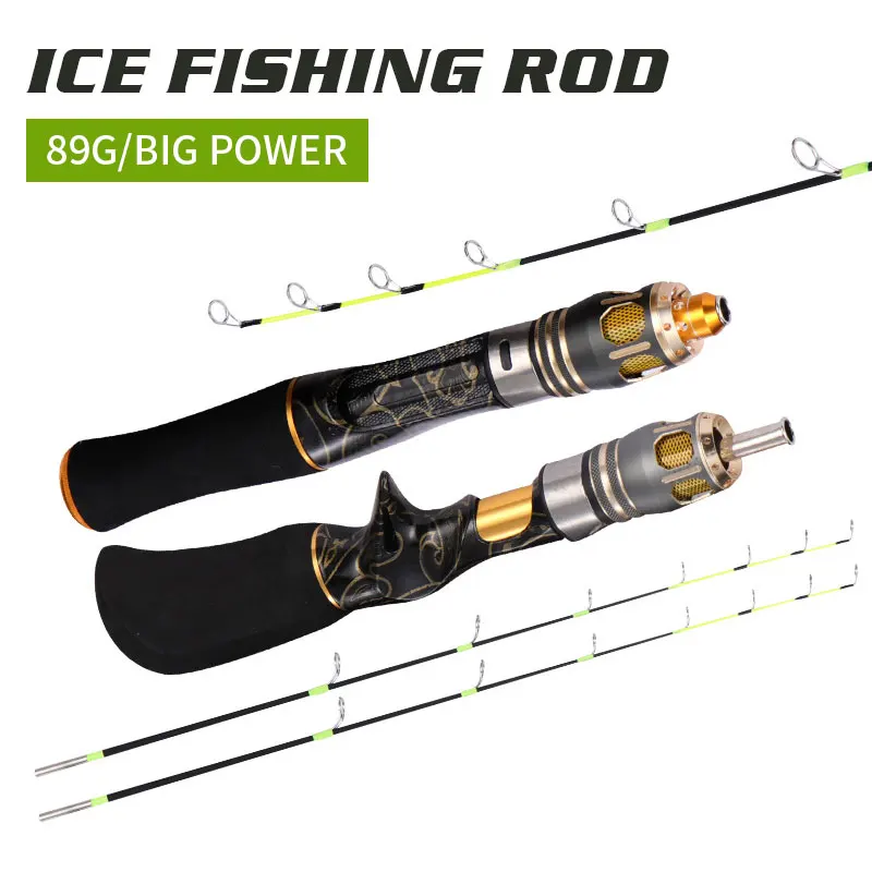 

MASCOTTE Ice Fishing Rod 50cm/70cm Winter Carbon Fishing Rods 2 Sections Casting Spinning Rod River Shrimp Carp Fishing Pole