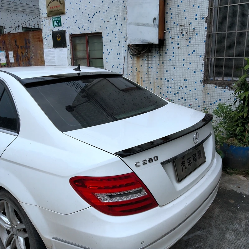 For Benz W204 Roof Spoiler ABS Material Car Rear Wing Primer Color Rear  For Benz W204 C180 C200 C260 C280 C300