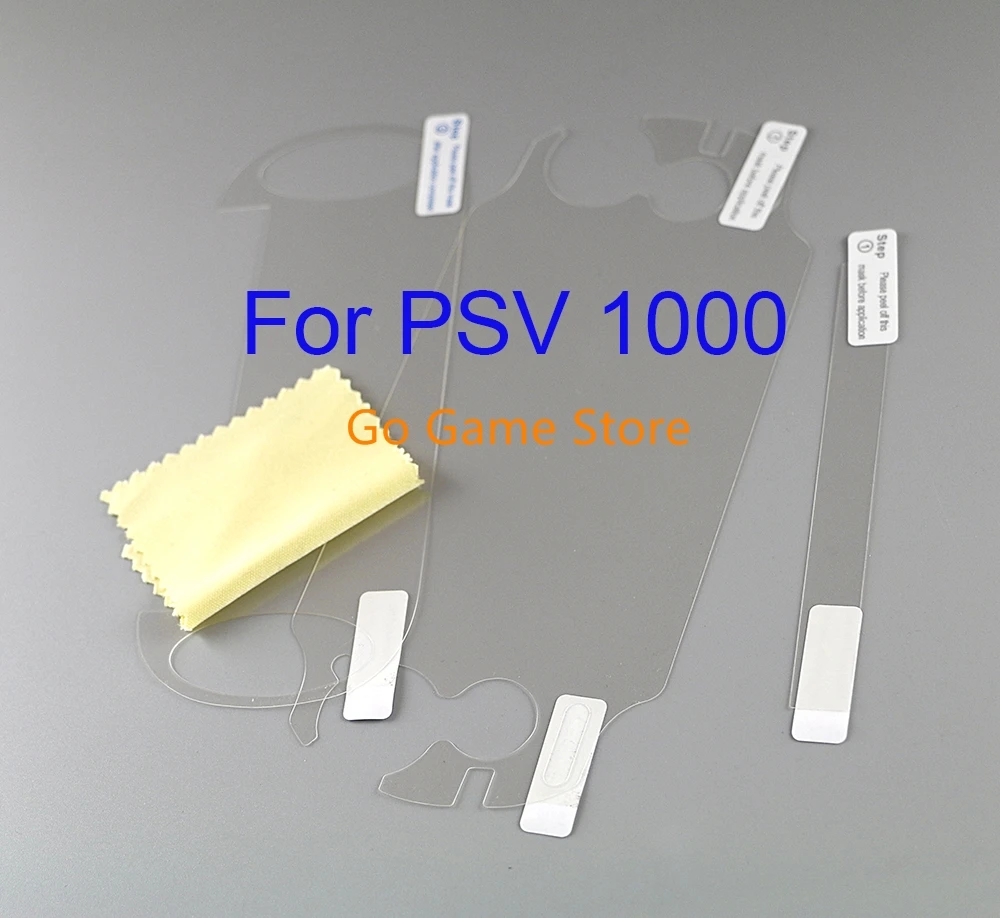 

1 комплект для PSv1000 Psvita PS Vita PSV 1000, передняя + задняя защитная пленка, защитная крышка для поверхности, Защитная пленка для ЖК-экрана + ткань