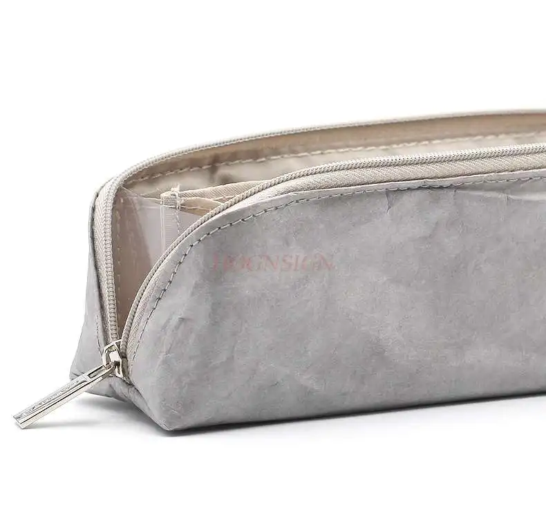 Dupont Paper Pencil Bag Simple Retro Small Fresh Large Capacity Zipper Stationery Bag Boys And Girls Pencil Case