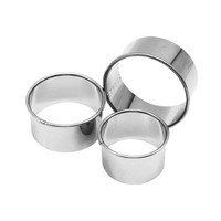 3pcs /Set Stainless Steel Round Dumplings Molds Cutter Maker Cookie Cake Pastry Wrapper Dough Cutting Accessories Kitchen Gadget