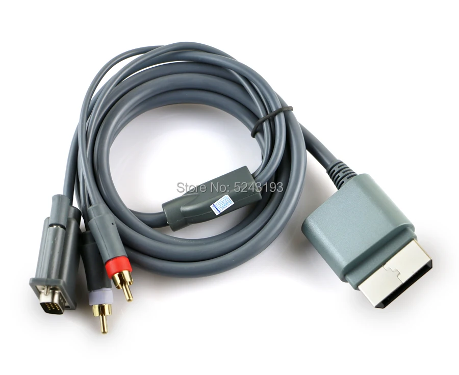 1 قطعة 1.8 متر HD سليم فيديو الصوت AV شاشة كمبيوتر شخصي كابل VGA VGA + 2 RCA كابل محول منفذ الفيديو ل Xbox 360 لعبة وحدة التحكم