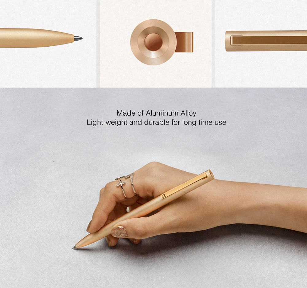 Xiaomi – stylo en métal Mi Sign, Original, recharge pour papeterie scolaire et de bureau