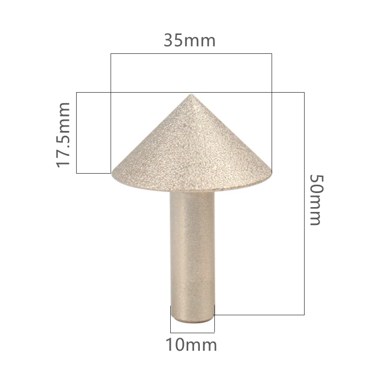 Versery 20-60mm 90-Grad-Vakuumbeschichteter Diamant-Fallmesser-Fräser für Fliesen, Marmor, Granit, Quarzstein – Detail 15