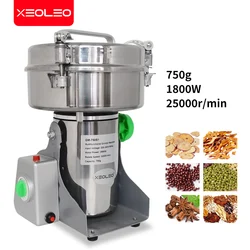 XEOLEO Grains grinder Electric Grain Grinder Mill Grinding powder machine Stainless steel 750g medicine flour powder crusher