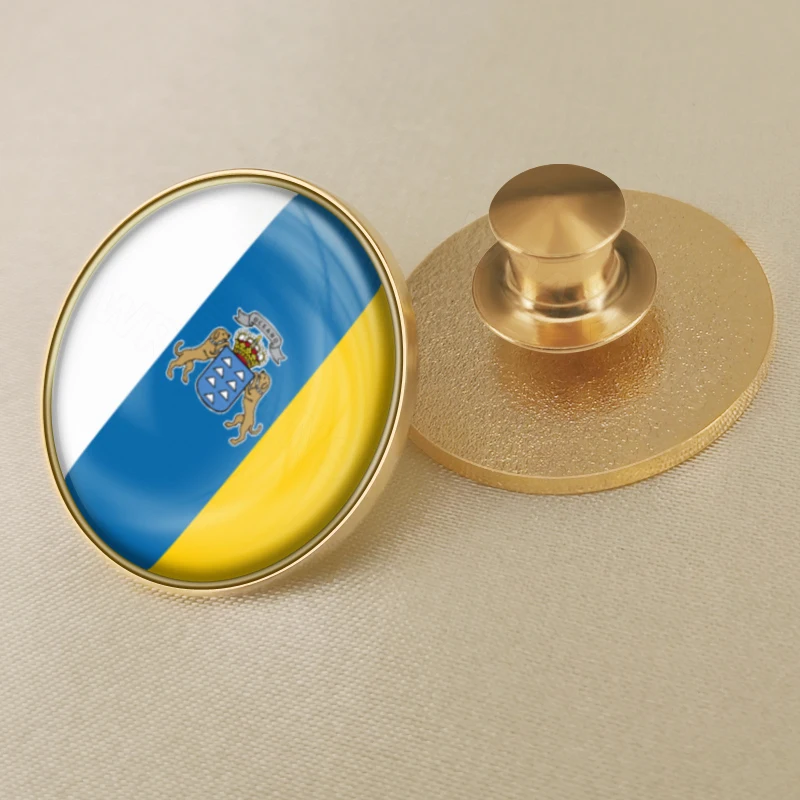 Canary Islands Autonomous Community of Spain Flag Brooches Badges Lapel Pins