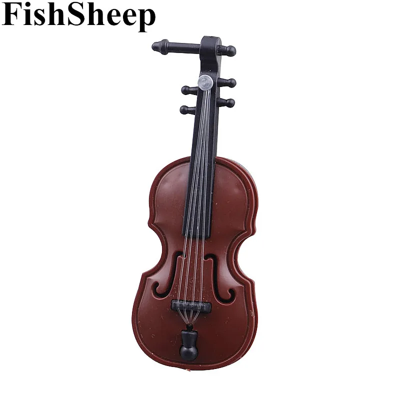 FishSheep Lovely Violin Brooches For Women Man Musical Instruments Guitar Brooch Men's Suit Collar Lapel Pins Badge Accessories