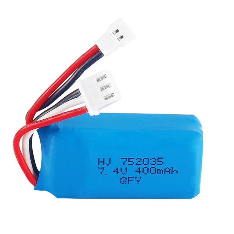 Original 7.4v Battery For DM007 RC Airplane Quadcopter Drone Helicopter Toy Spare Parts 2s 7.4V 400MAH Lipo Battery XH2.54 Plug