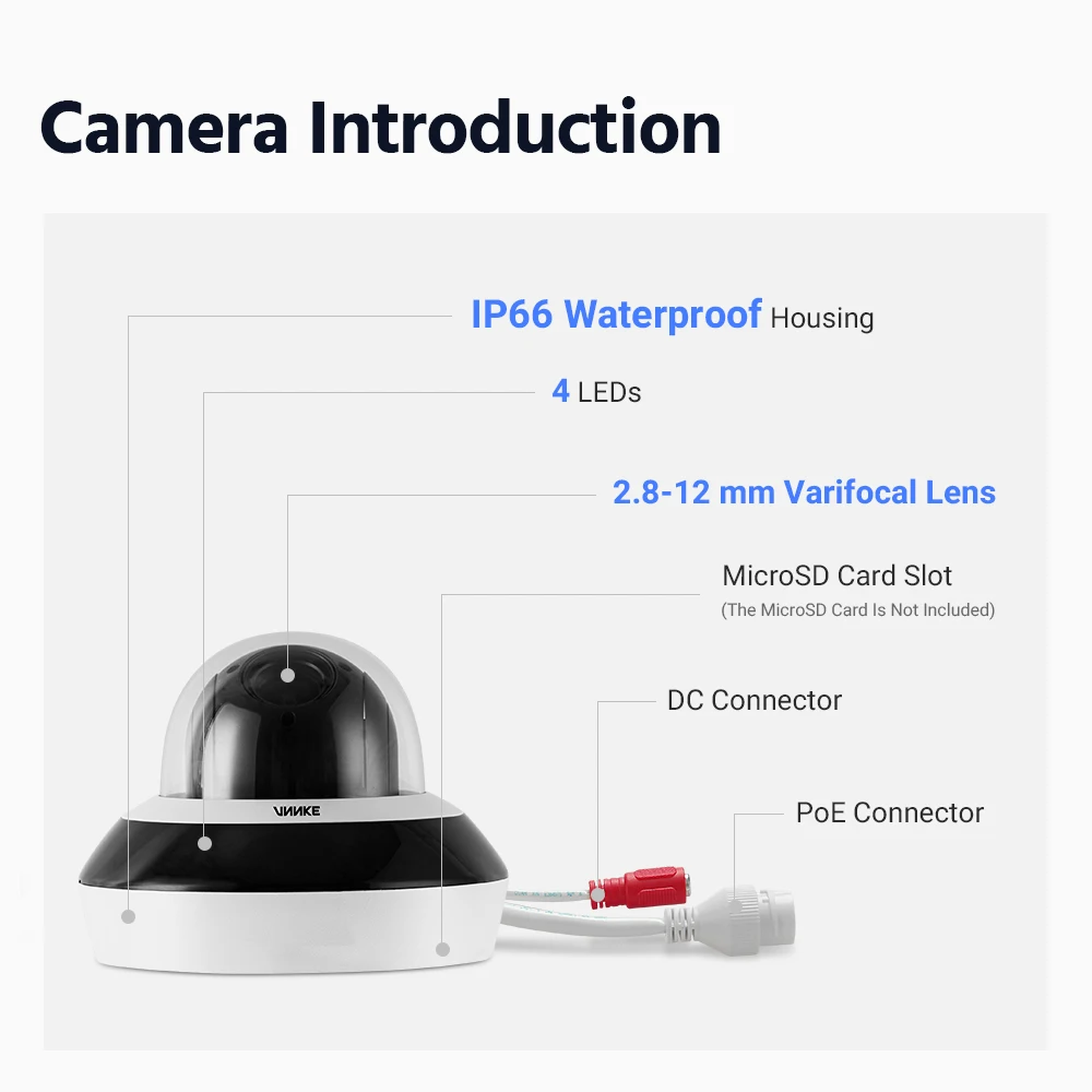 Telecamera di sicurezza IP PoE PTZ Super HD da 4mp ANNKE con telecamera IP facciale AI per interni con Zoom ottico motorizzato H.265 da 2.8-12mm 4X