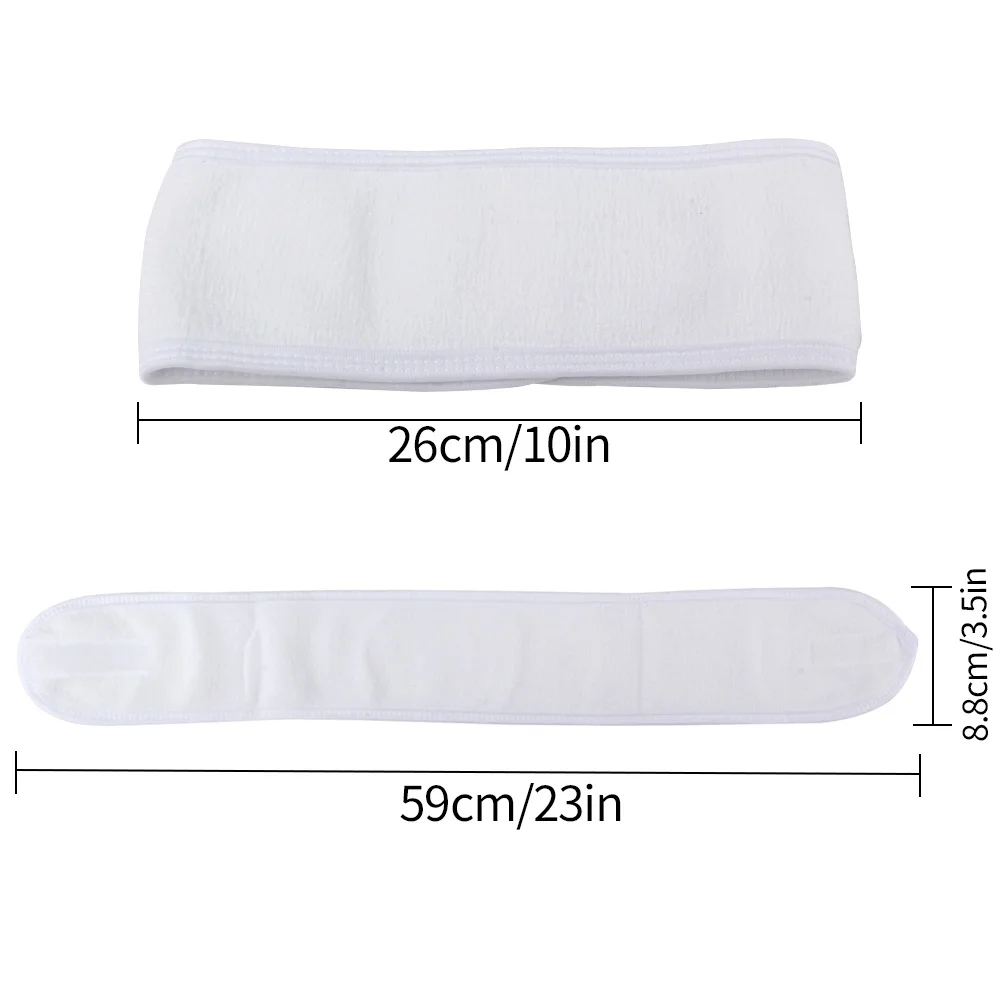 Bandeau de maquillage pour le visage, en tissu éponge, pour Extension de cils, Spa, douche, serviette réglable avec bande magique