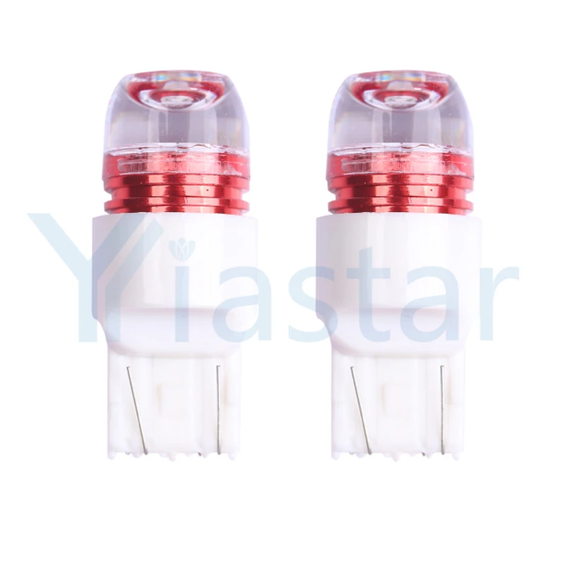 

100pcs auto 1157 led BAY15D P21/5W t20 7443 strobe flash light brake blink light Lamp Bulb DC12 red white Auto Tail Stop Light