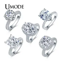 UMODE New High Quality Crystal Ring Wedding Rings For Woman Luxury Full Zircon Ring Jewelry Gifts Girl UR0580X