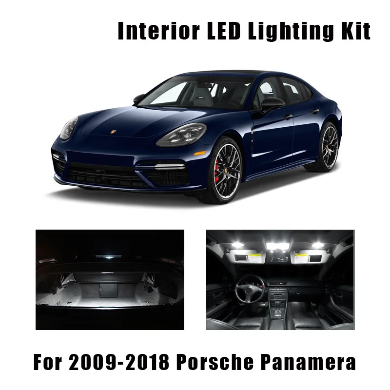 22Pcs White Canbus LED Car interior Lights Kit For 2009-2018 Porsche Panamera 970 4 S 4S Turbo Turbo S Diesel GTS S Hybrid