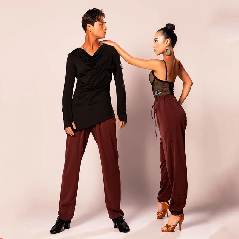 

Latin Dance Pants For Same Style For Men and Women Soft Latina Ballroom Dance Wear Tango Sumba Rumba Performance Trousers JL1322