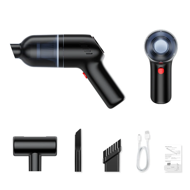 Aspirador de coche inalámbrico de 8000Pa, aspirador de mano inalámbrico para el hogar y el coche, Mini aspirador de doble uso con batería integrada