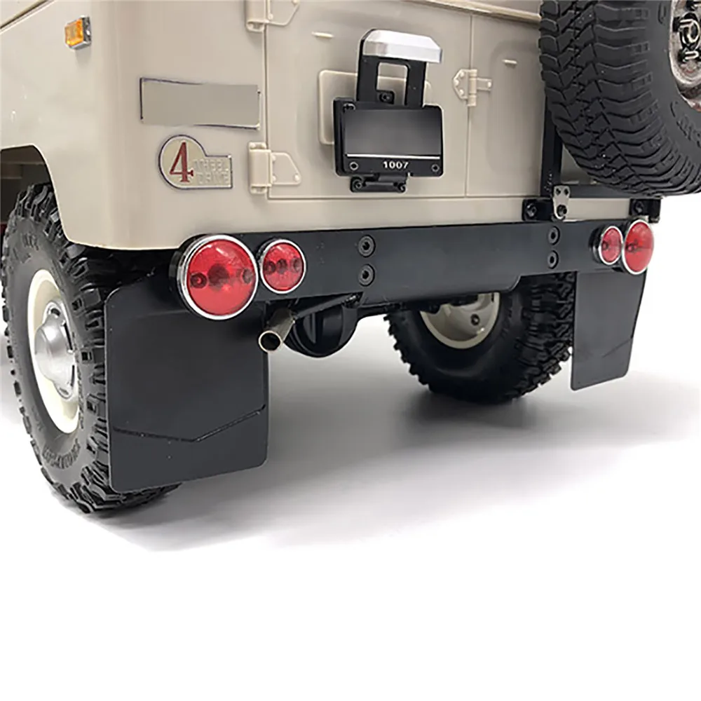 Mud Flap Rubber Rear Fender Mudguard With Metal Bracket for RC4WD G2 FJ40 RC Model Car Simulation Accessories