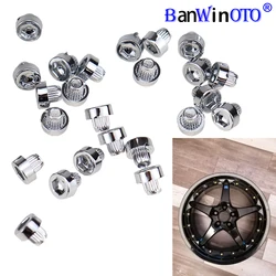 25 pcs/set 6.3mm Universal Plastic Car Wheel Rivets Nuts Studs Bolts Rivets For Rim Lip Decoration Replacement Car Wheel Rivets