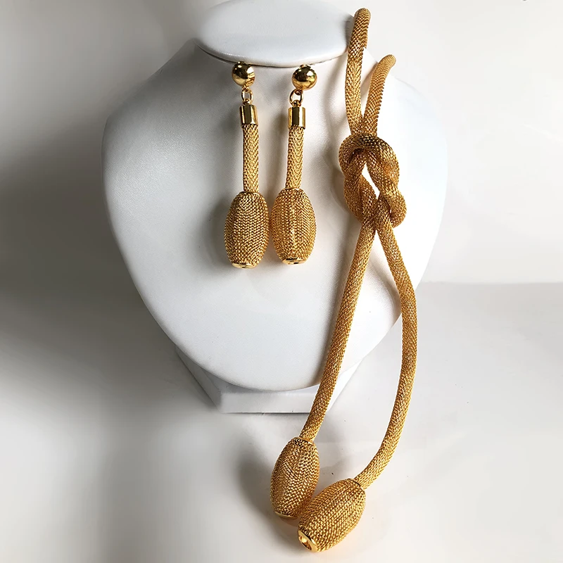 Picture 5: Dubai Gold Color Jewelry Sets For Women Big Necklace African Beads Jewelry Set Women Italian Bridal Wedding Jewelry Sets