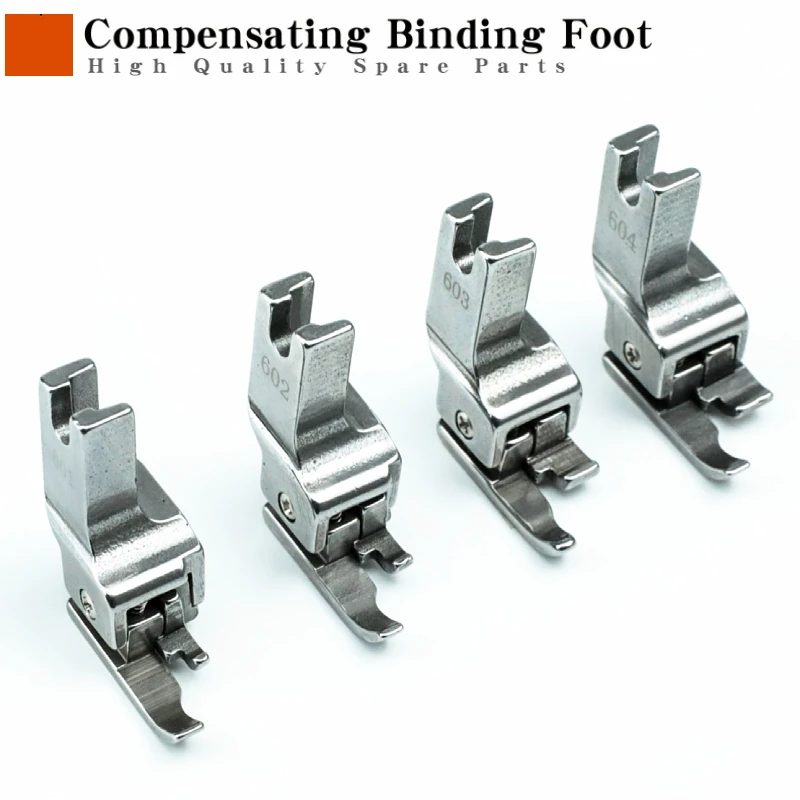 601 602 603 604 Compensating Binding Presser Foot Fit Industrial Lockstitch Sewing Machine Tape Feet Suit A10 Binder & Hemmer